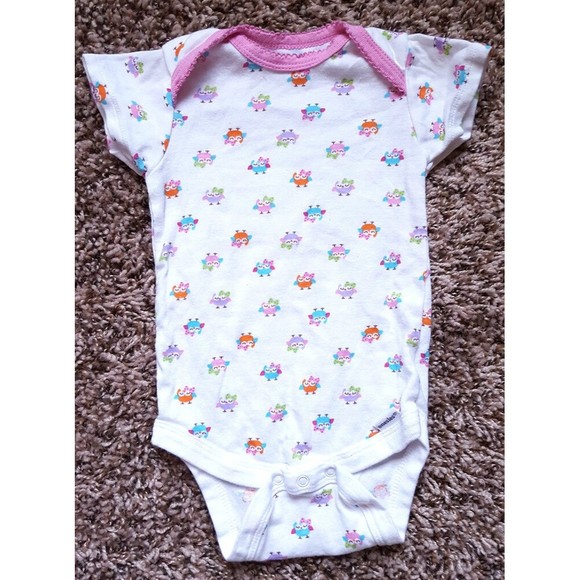 Girl's Size 6-9 M Months 3 Piece Blue Velour Hooded Jacket, Owl Top & Dot Pants - Picture 6 of 9